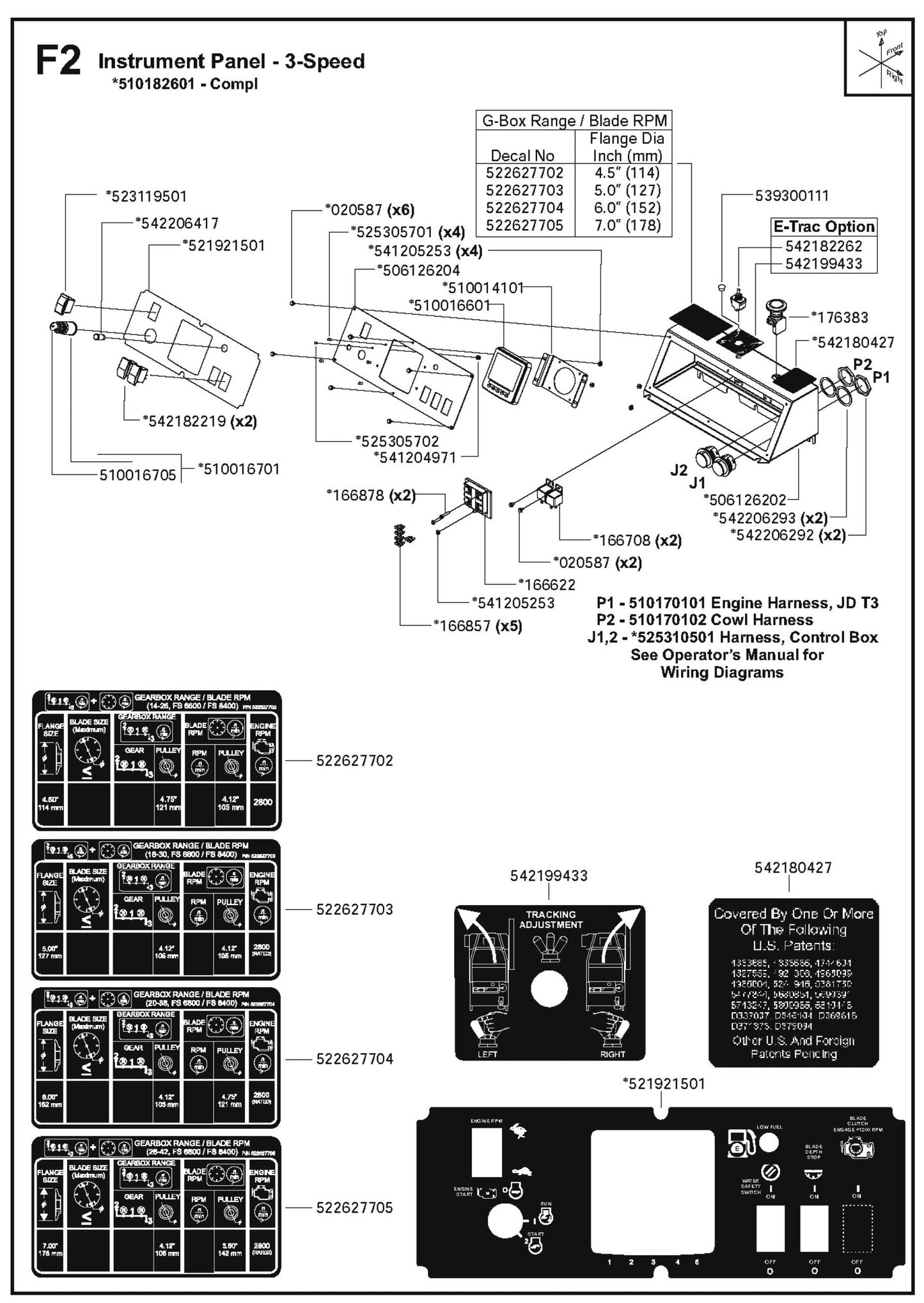 Instrument Panel-3-Speed Parts For FS6600D By Husqvarna