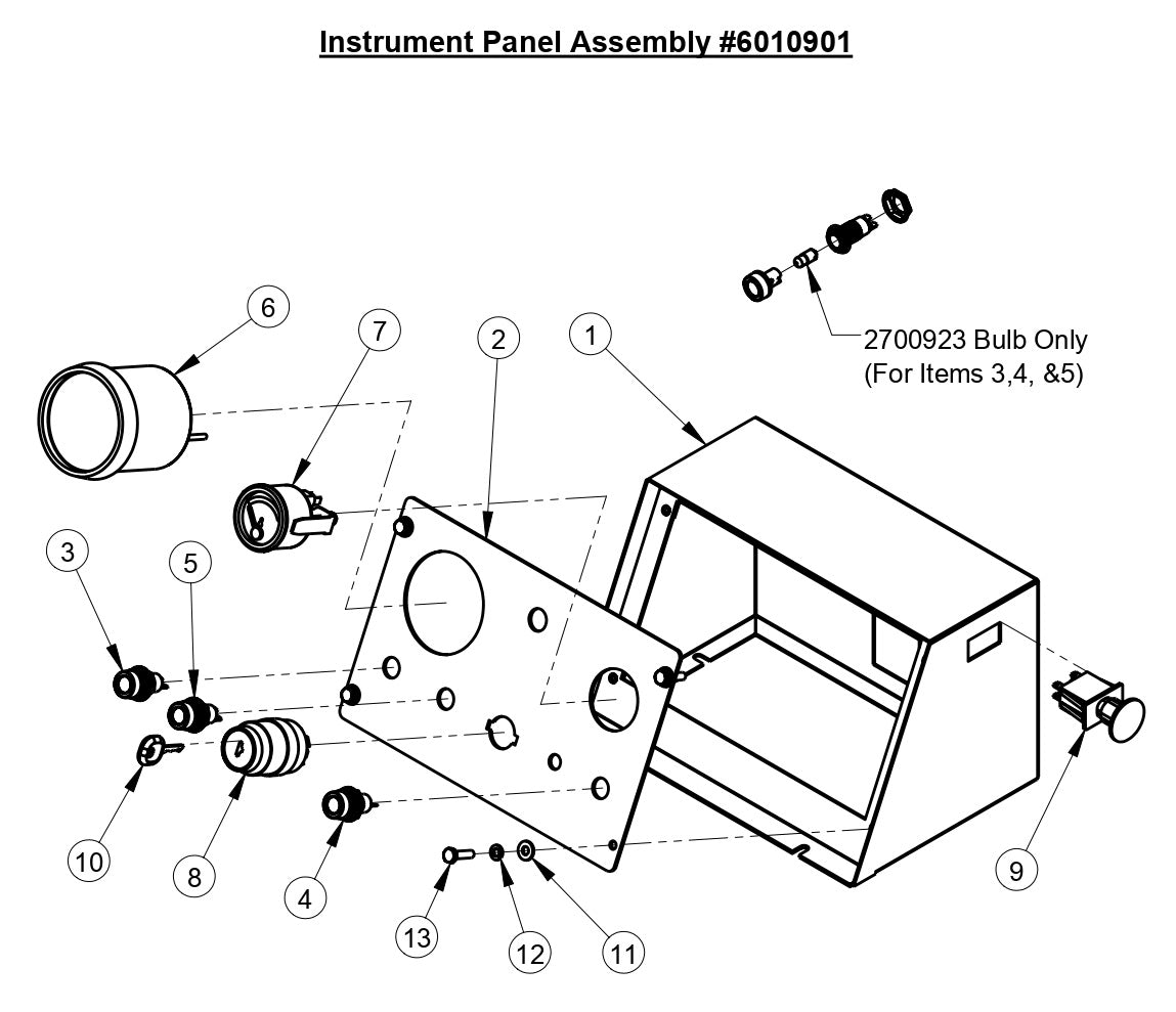 CC6160D Instrument Panel Assembly