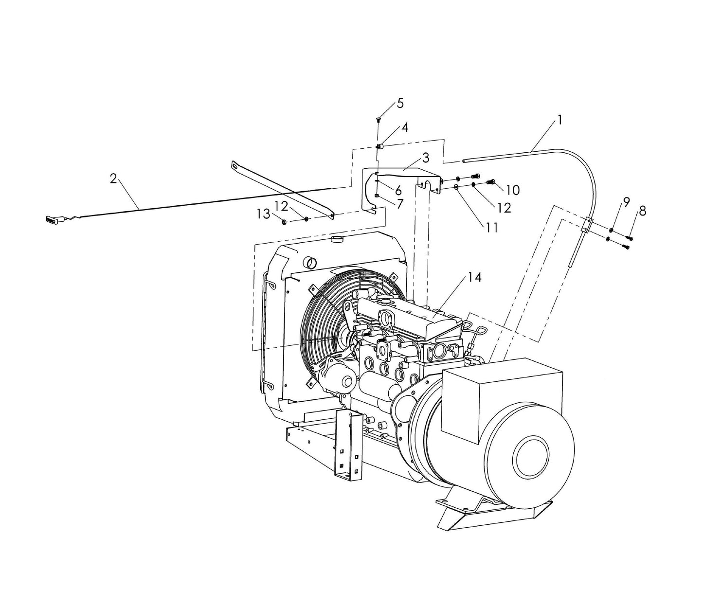 V-Series Maxi-Lite 15-20KW-Isuzu 4LE Extended Dip stick Parts By Allmand