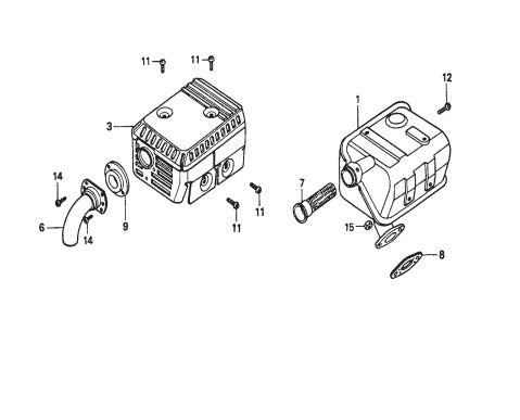 Muffer Assembly Parts for JA Series Trowels by Multiquip Whiteman