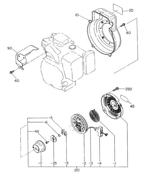 Cooling And Starting Assembly Parts for JA-Series by Multiquip Whiteman