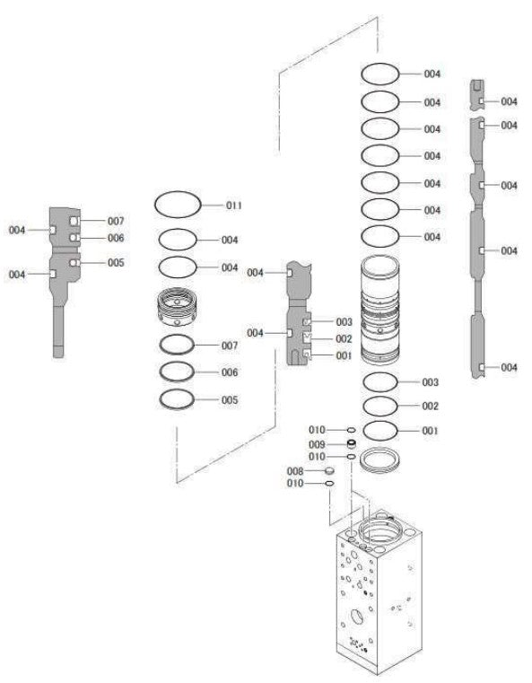 Seal Kit (A) Cylinder Group Parts for Fx800QtV