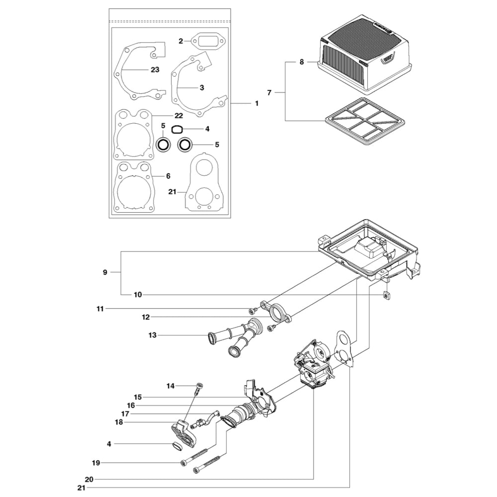 K770 Air Filter Assembly Parts