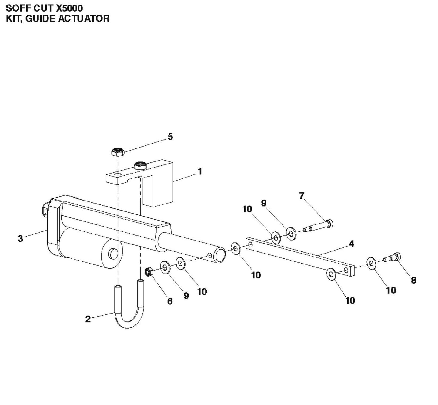 Kit, Guide Actuator Parts For Soff Cut X5000 by Husqvarna