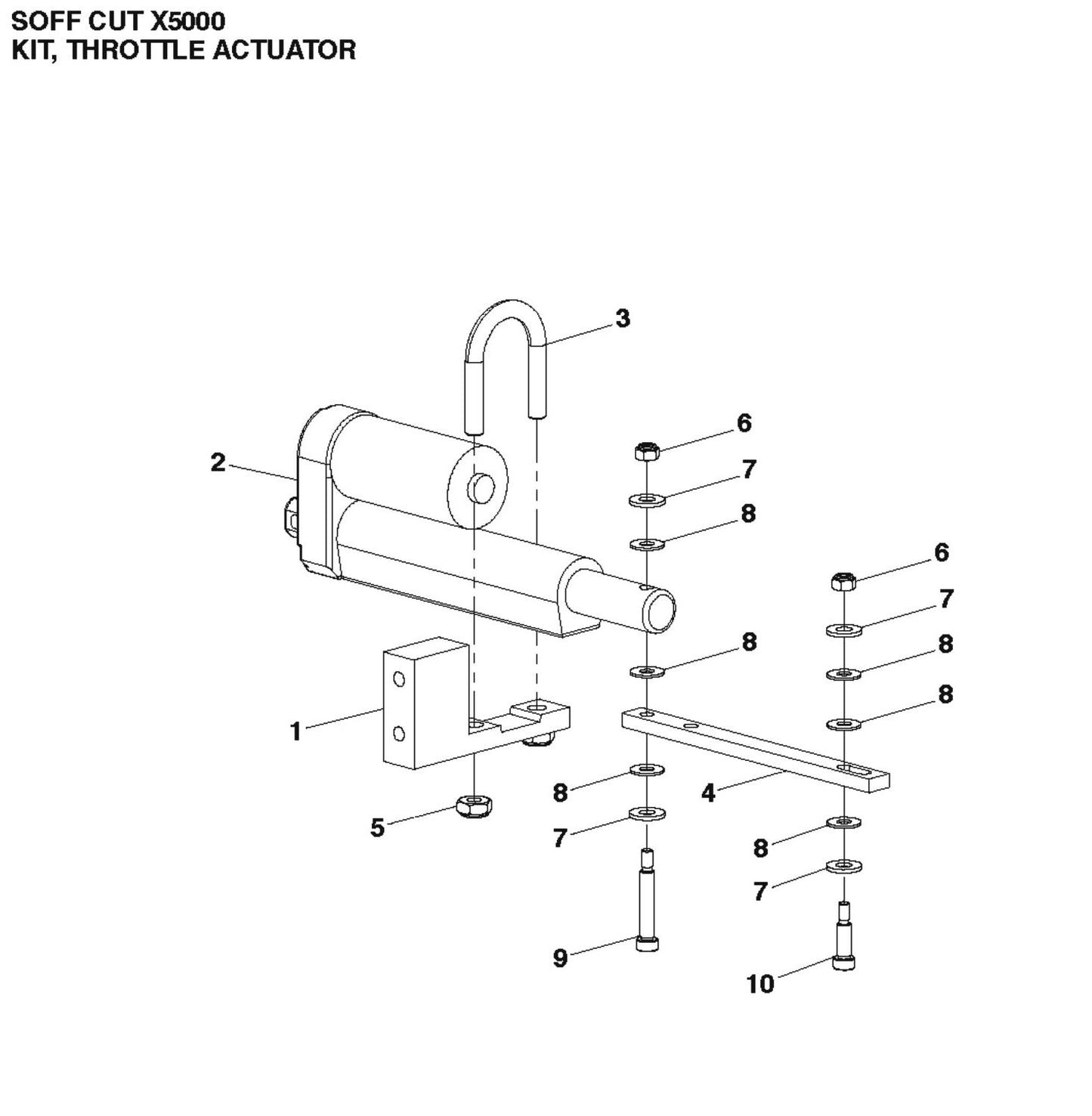 Kit, Throttle Actuator Parts For Soff Cut X5000 by Husqvarna
