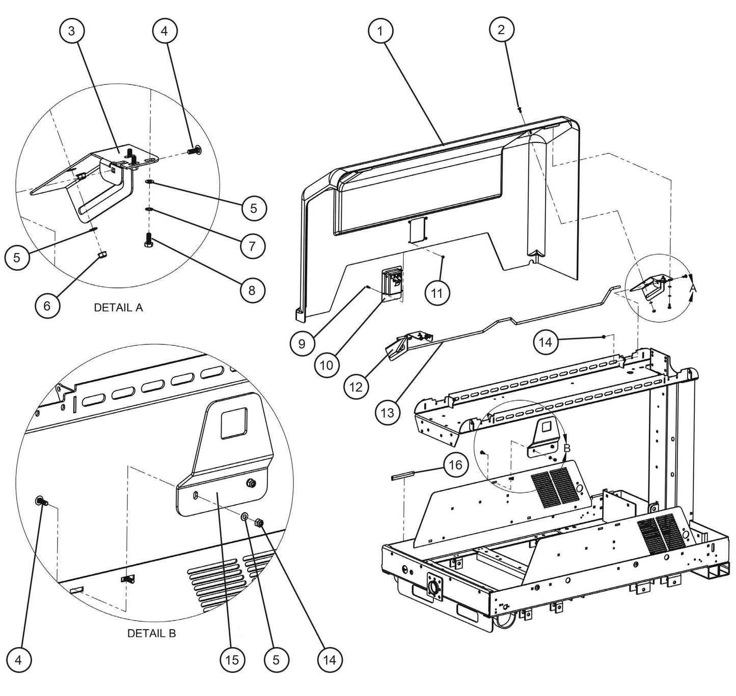 CE V-Series Night Lite Pro II Left Door Parts By Allmand