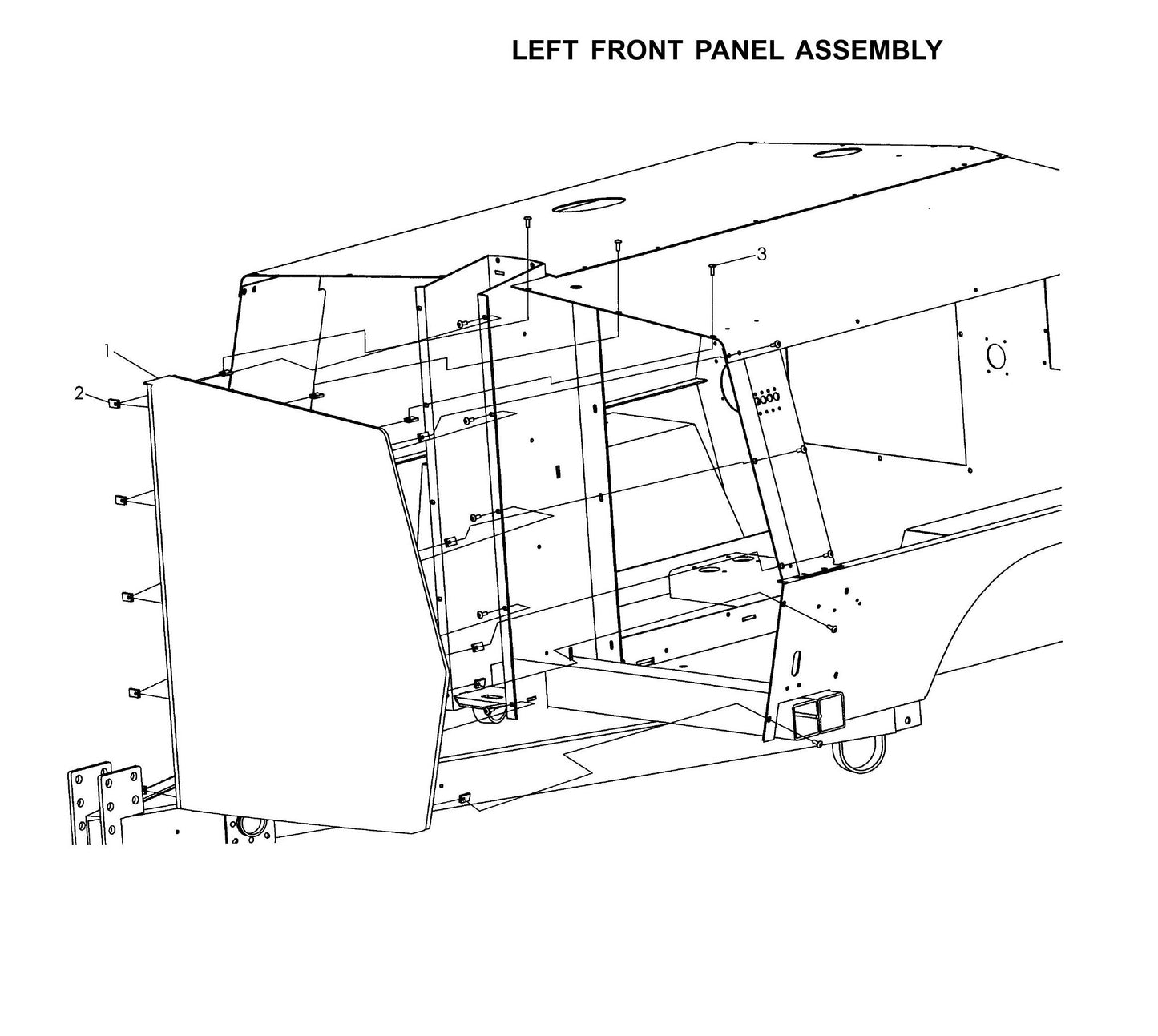 V-Series Maxi-Lite 15-20KW-Left Front Panel Assembly Parts By Allmand