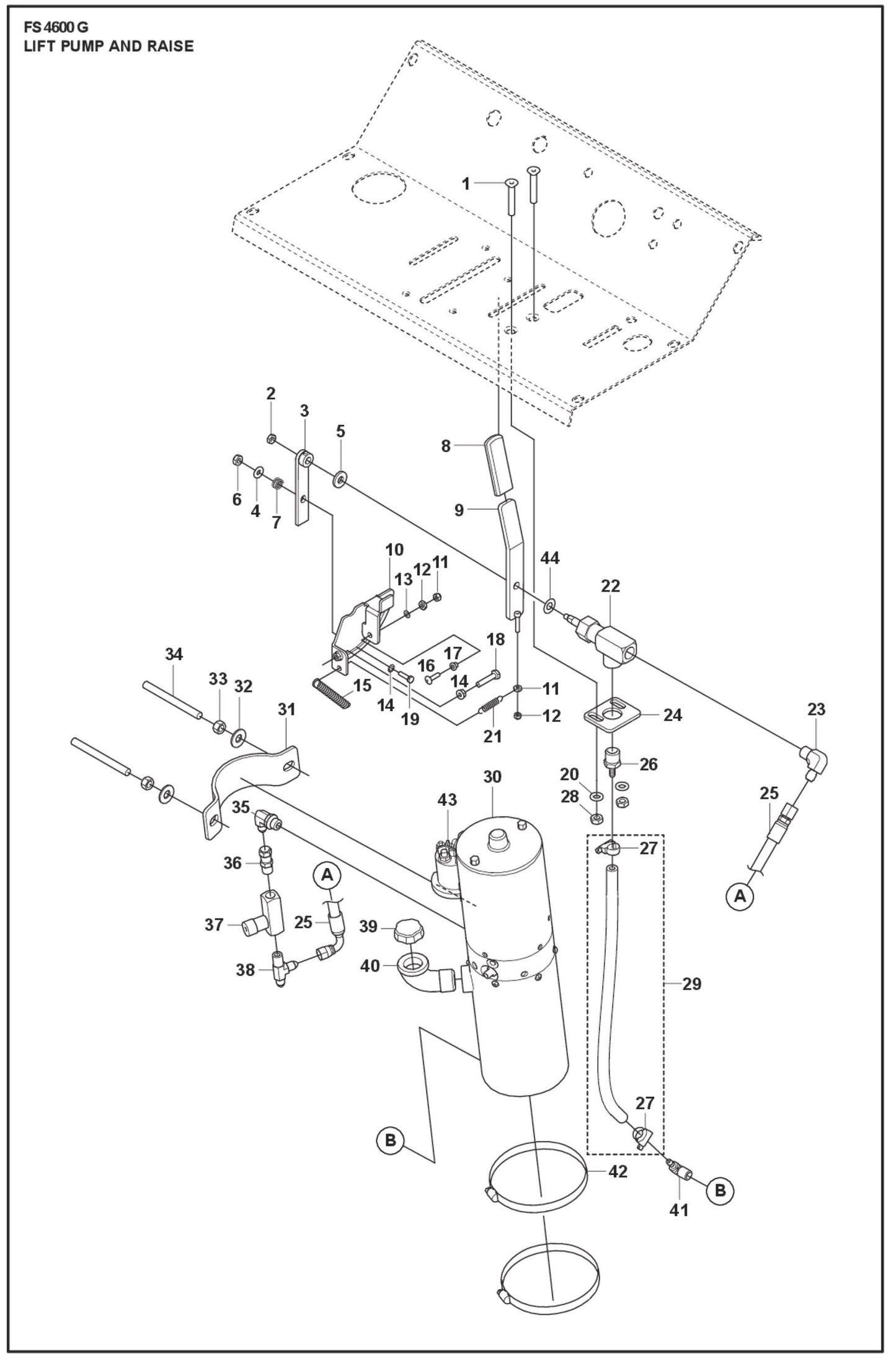 Lift Pump And Raise Parts For FS4600 G By Husqvarna