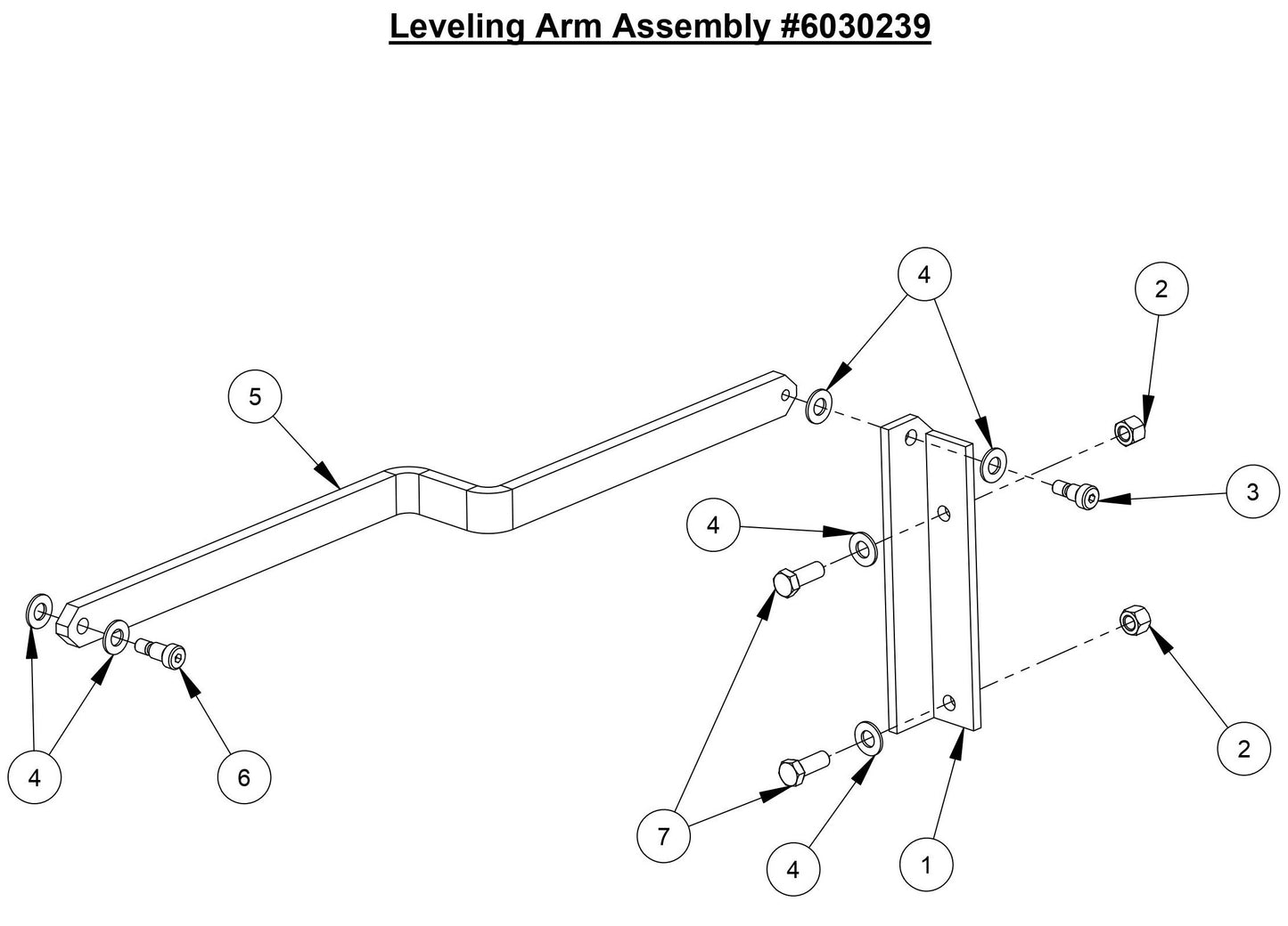 CC800M Leveling Arm Assembly