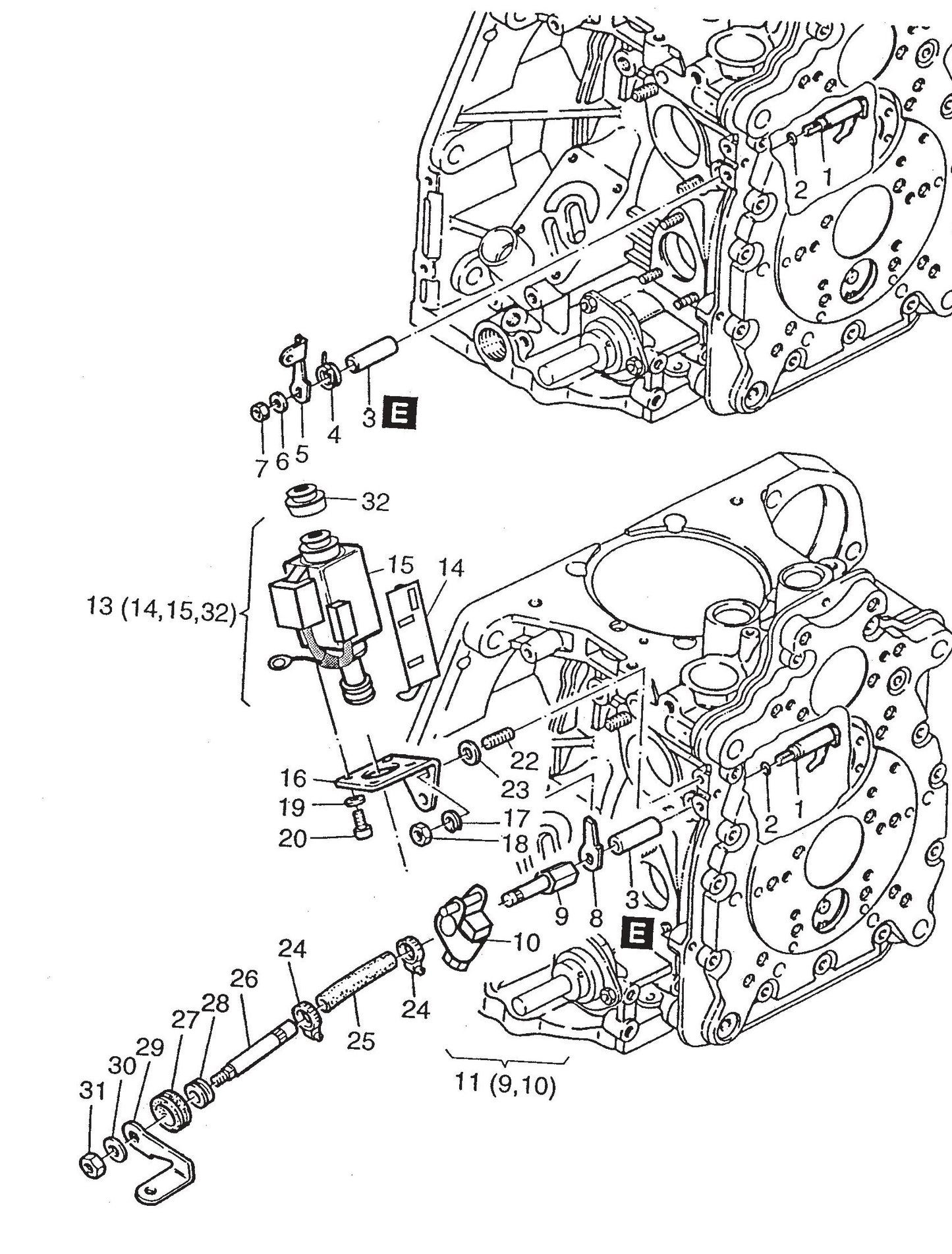 MVH502DSB HATZ 1D81S Engine Lifting Magnet/Stop Device  Assembly Parts