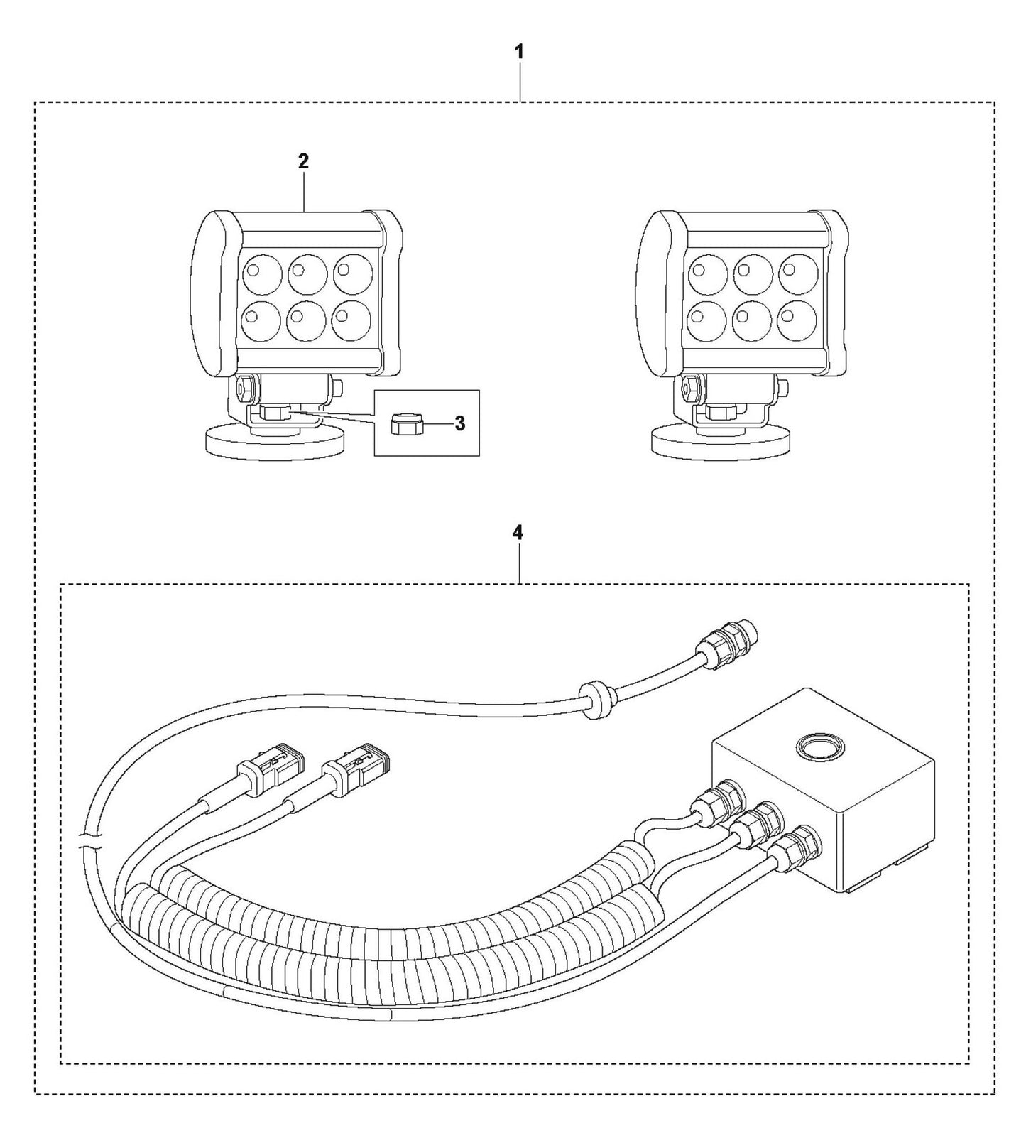 PG 830 Light Kit Assembly Parts by Husqvarna