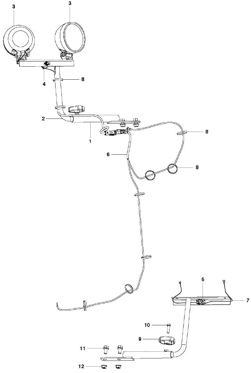 FS5000 Lighting Kit Assembly Parts by Husqvarna