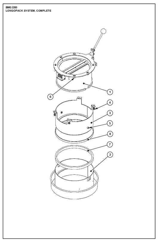 Longopack System, Complete Parts For BMG 2200RC By Husqvarna