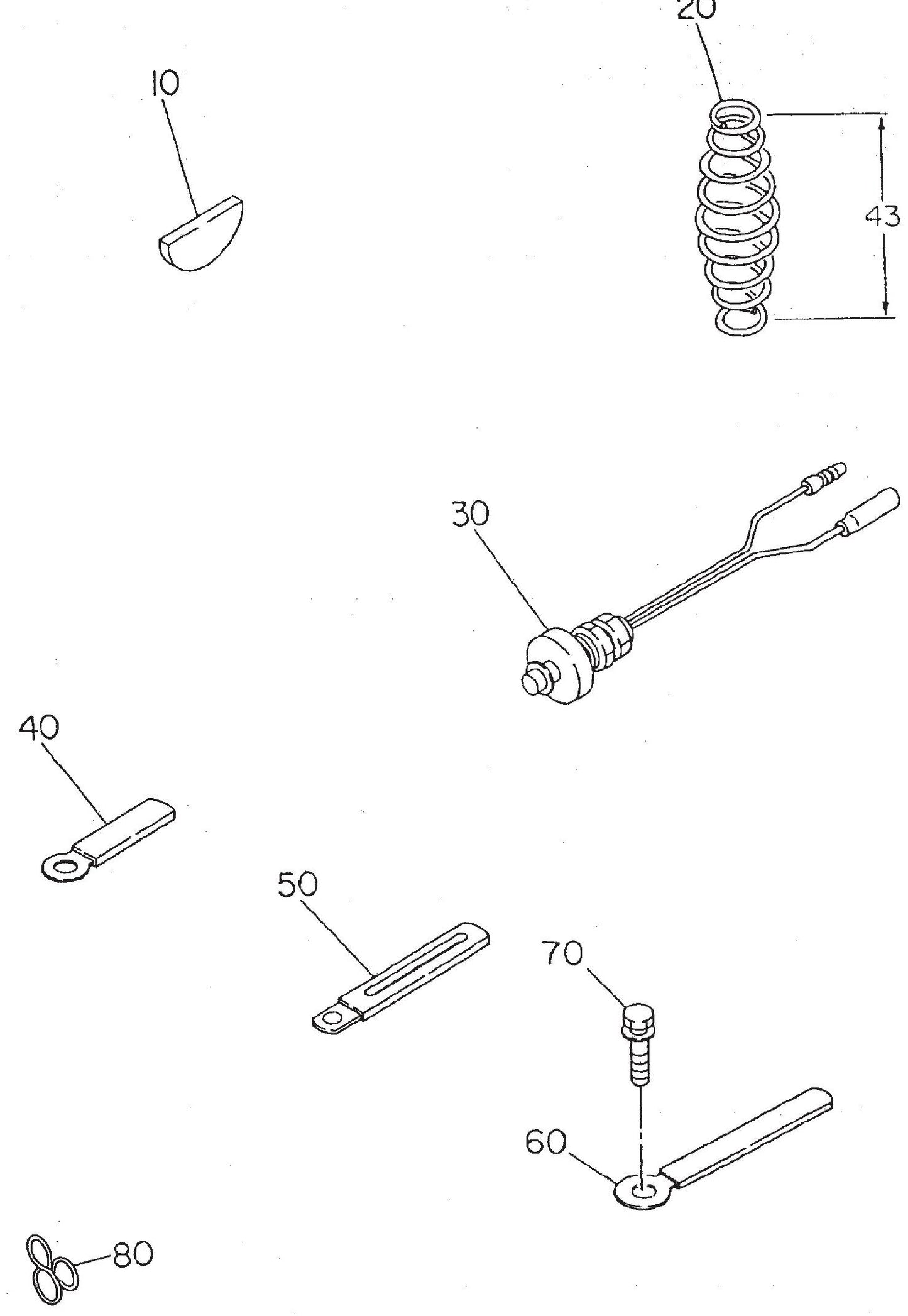 MT85HS Robin EC12HS Engine Loose Parts Assembly Parts