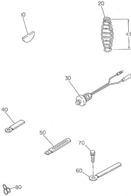 MT75HS Robin EC12HS Engine Loose Parts Assembly Parts