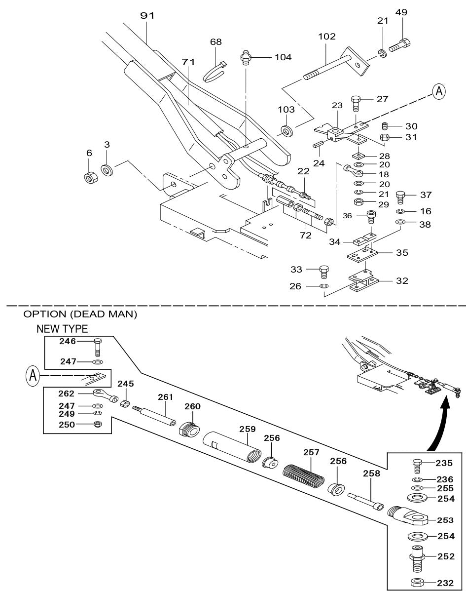 Lower Control Arm Assembly Parts For MRH800GS Vibratory Rollers By Multiquip