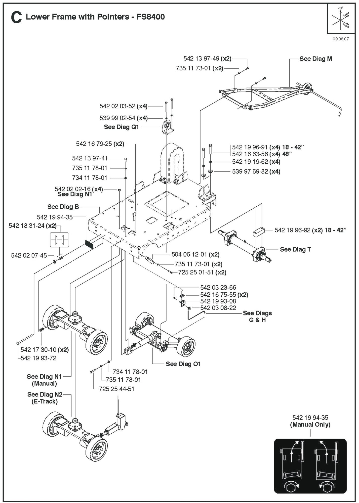 Lower Frame with Pointers Parts For FS8400D By Husqvarna