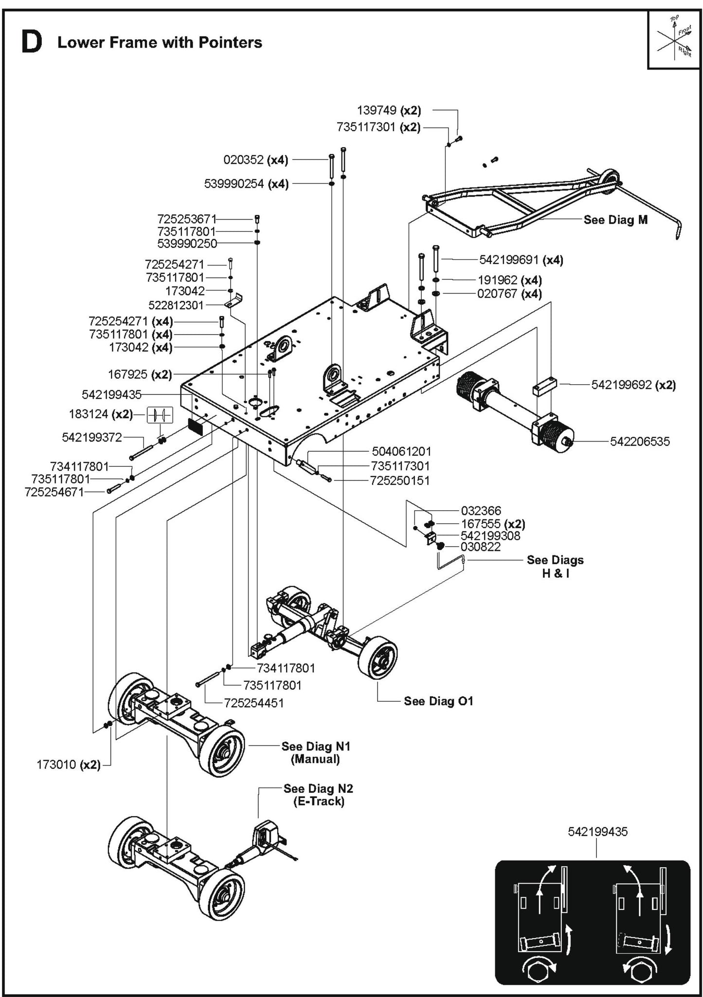 Lower Frame with Pointers Parts For FS6800D By Husqvarna
