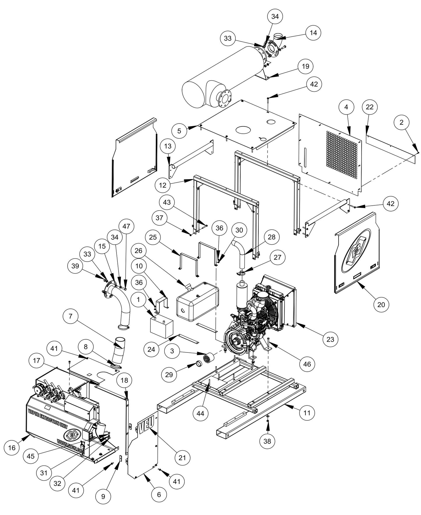 VEU Main Assembly Parts By MBW