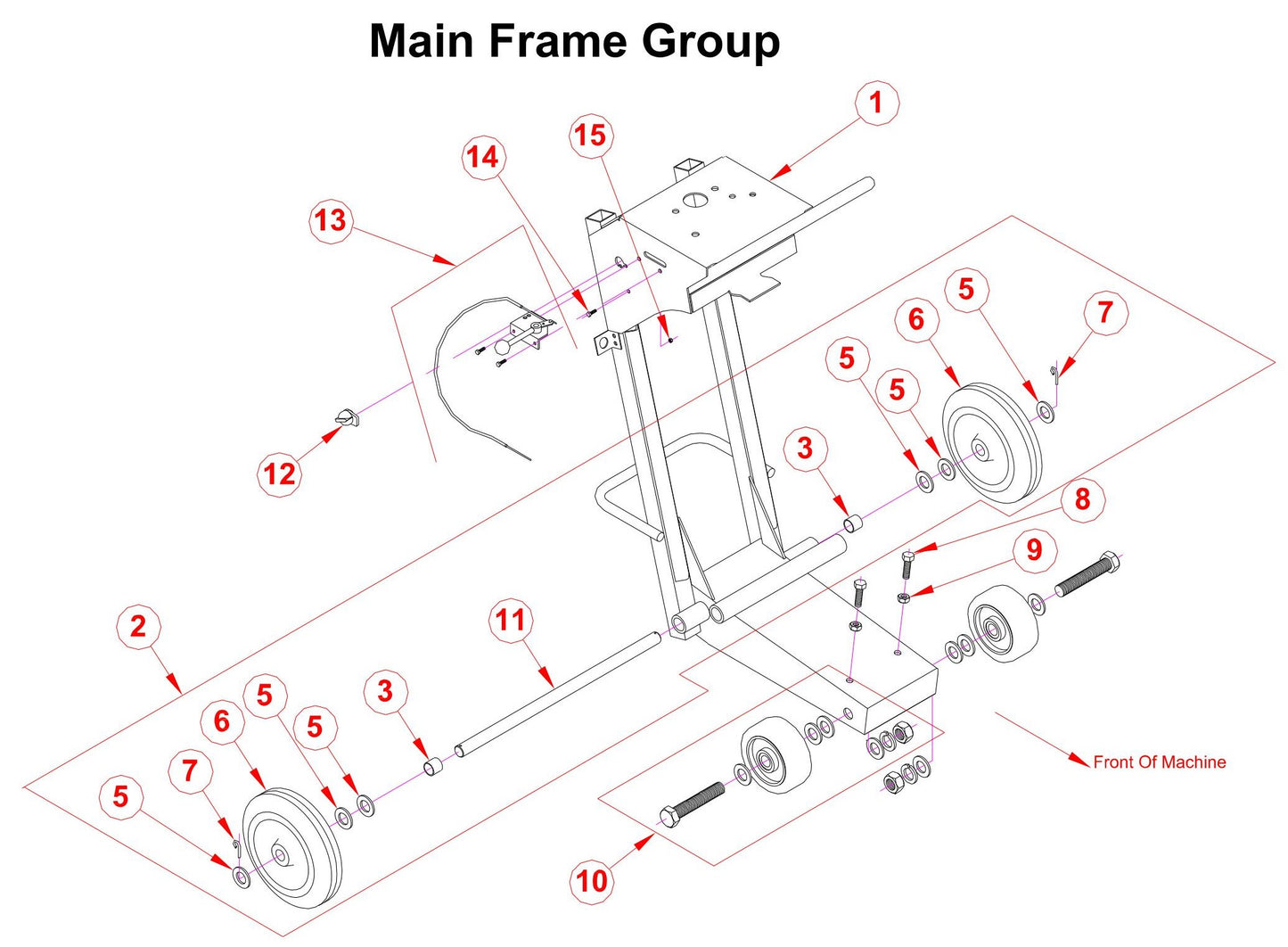 C1318P Main Frame Group Parts By Norton Clippers