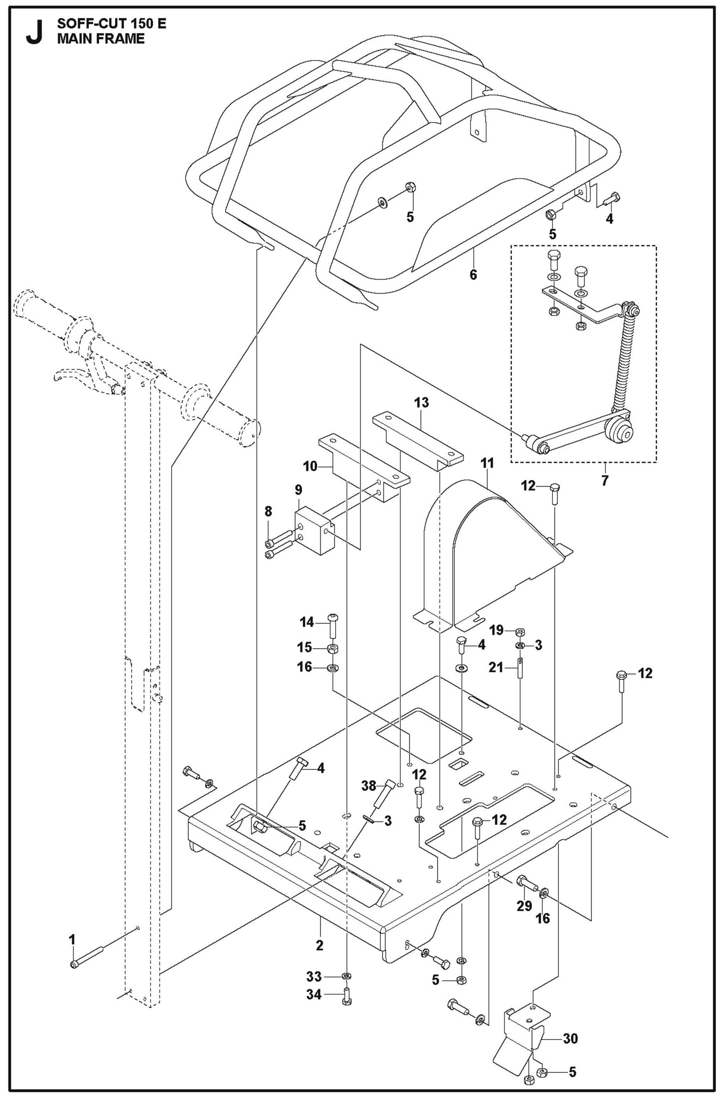 Main Frame Parts For Soff Cut 150 E by Husqvarna