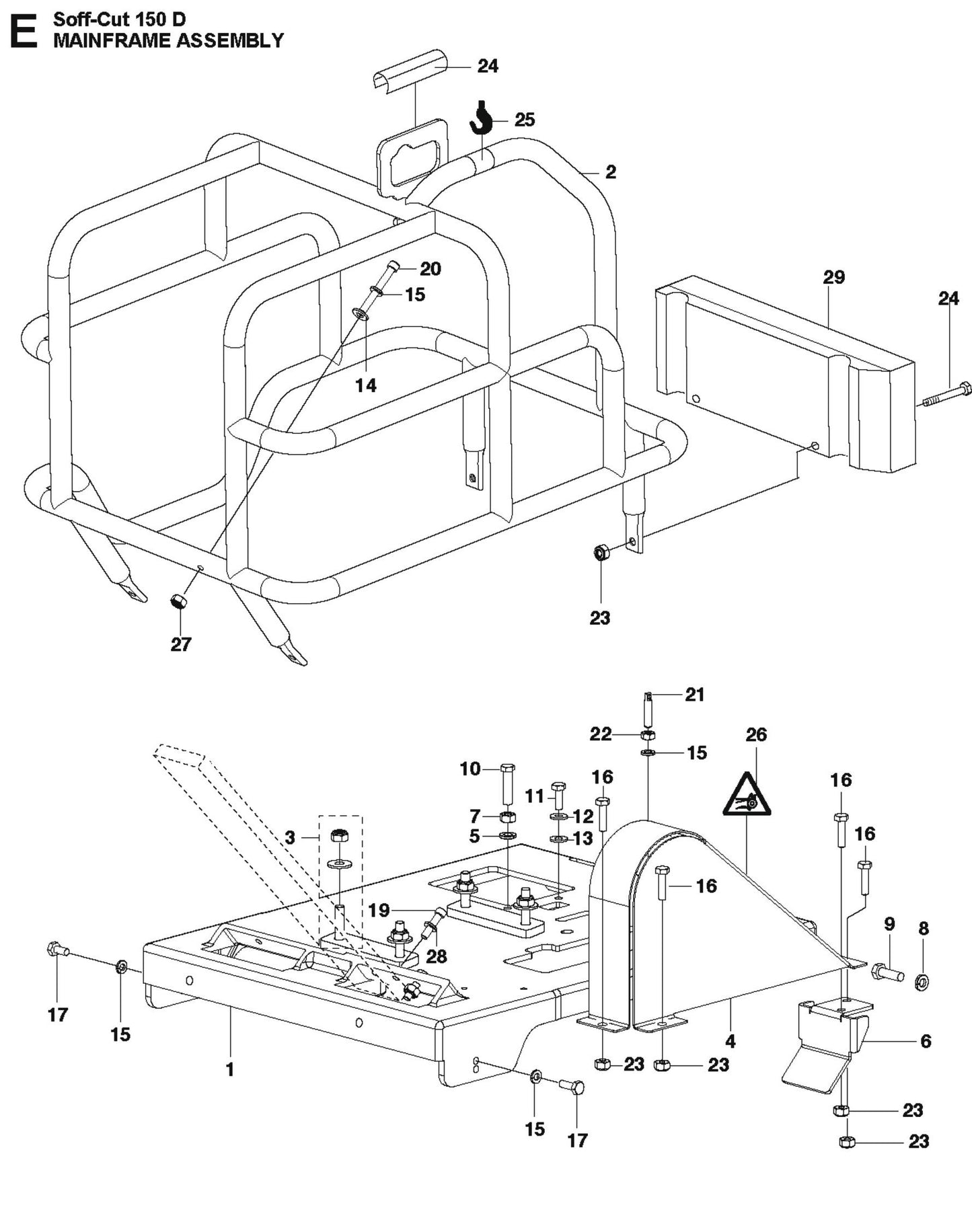 Mainframe Assembly Parts For Soff Cut 150 D By Husqvarna