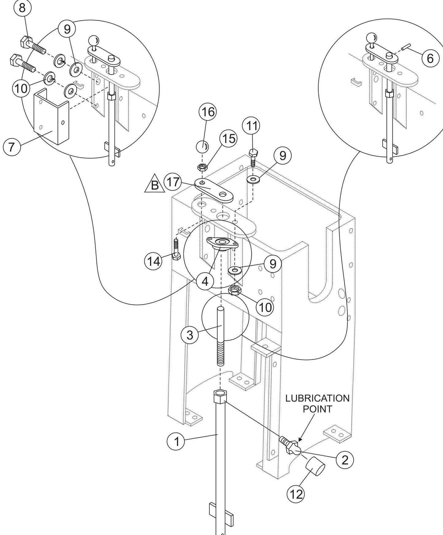 Manual Raise And Lower Assembly Parts For SP2 13H20 S13H20 S20H20 By Multiquip