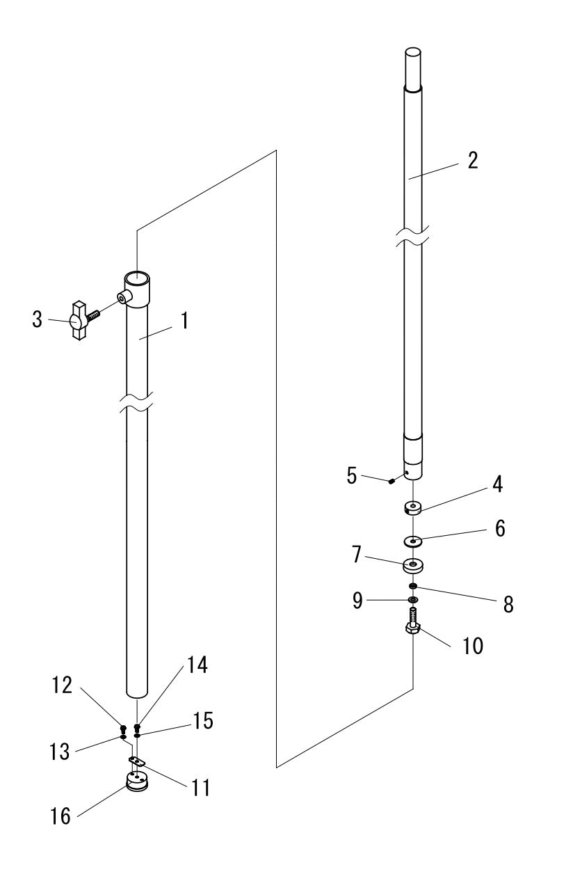 GB3LED GloBug Lightening System Mast Assembly Parts by Multiquip