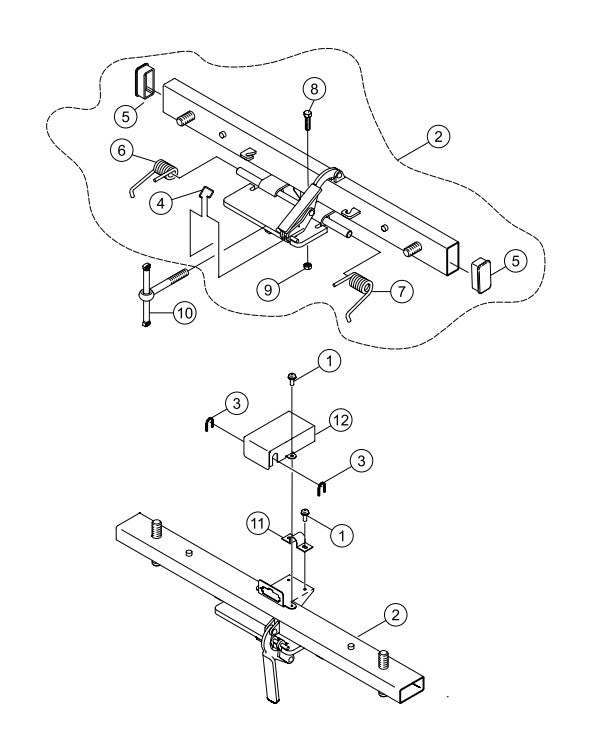 Mast Adapter Assembly Parts-GB43LED S/N G4100104 and below
