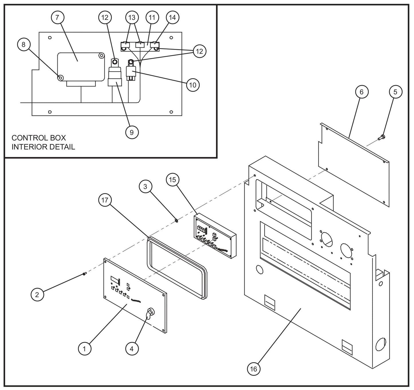 Control Box Group Assembly Parts for MAXI-AIR 100 T4F (28-000001 and UP) by Allmand