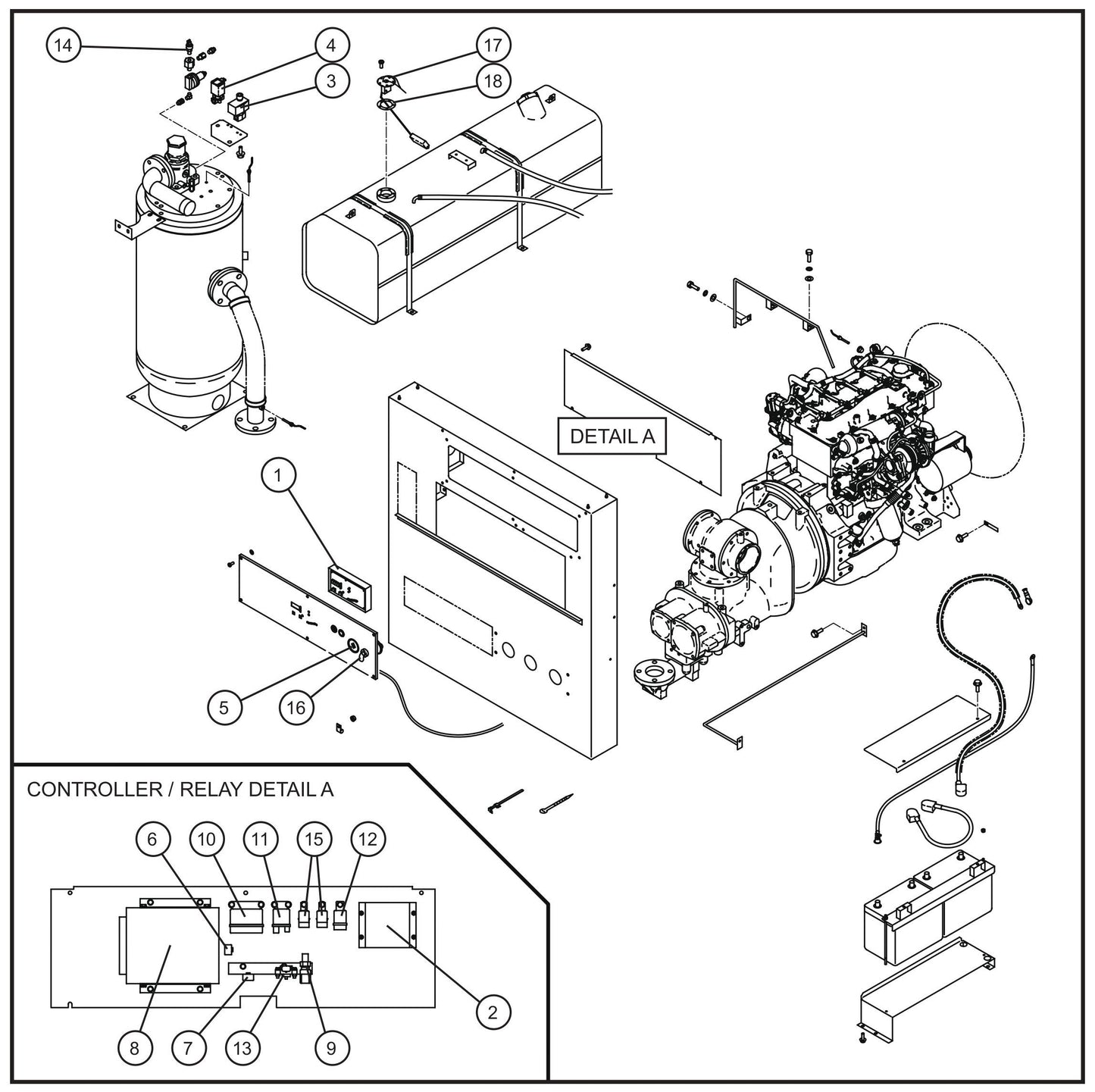 Electrical Controller Group Assembly Parts for MAXI-AIR 400 T4F (20-000001 and UP) by Allmand