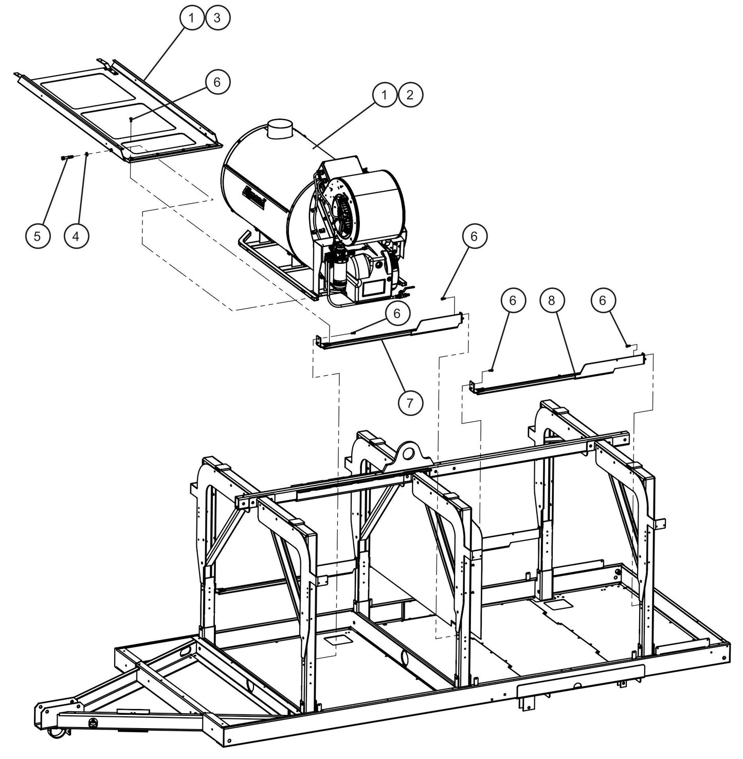 MCS MH500 IQ-R Heater Install Group Assembly Parts for Maxi-Heat 1MBTU (36-000001 to 36-999999) by Allmand