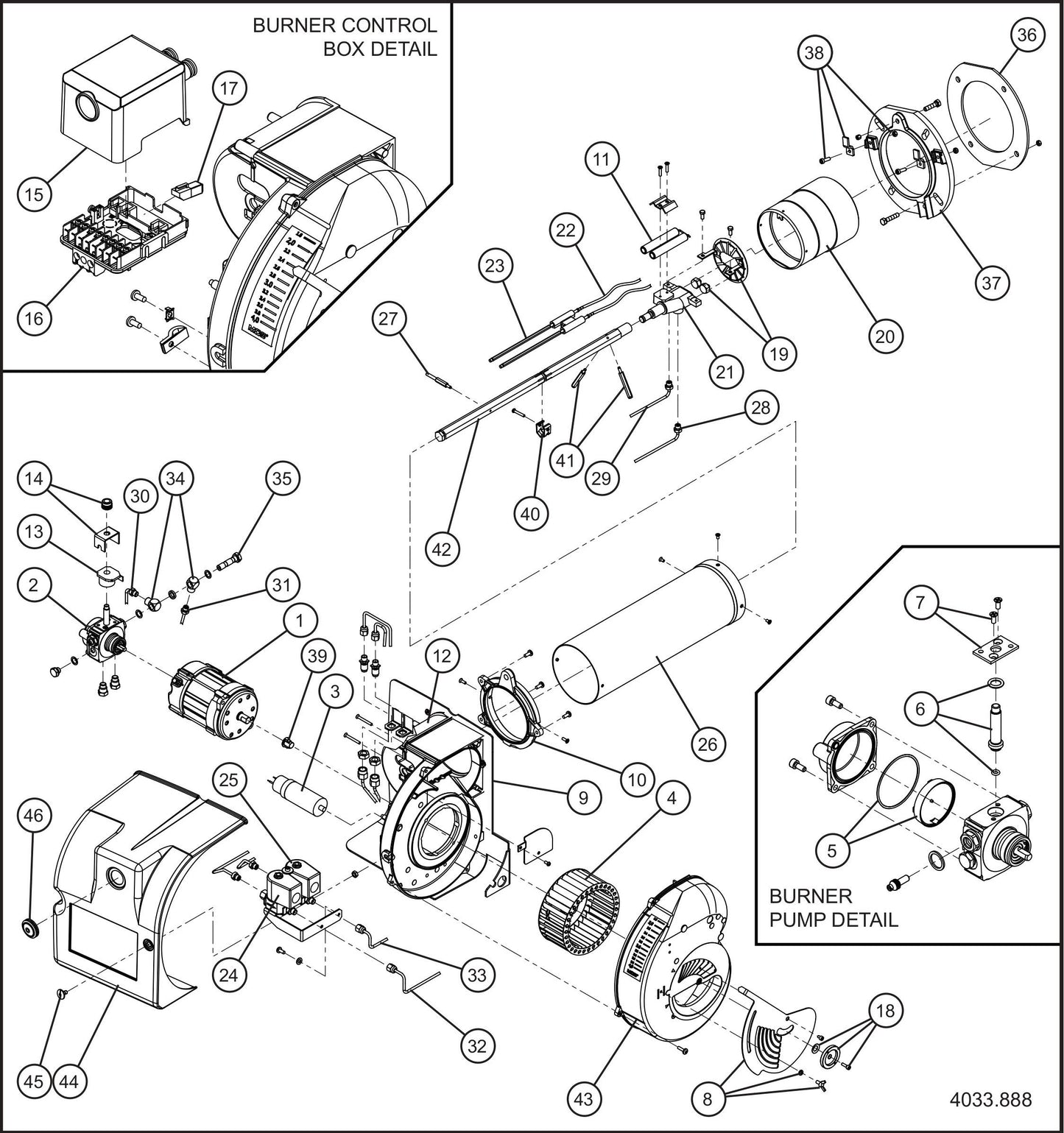 MCS MH500 IQ-R Burner Assembly Group Parts for Maxi-Heat 1MBTU (36-000001 to 36-999999) by Allmand