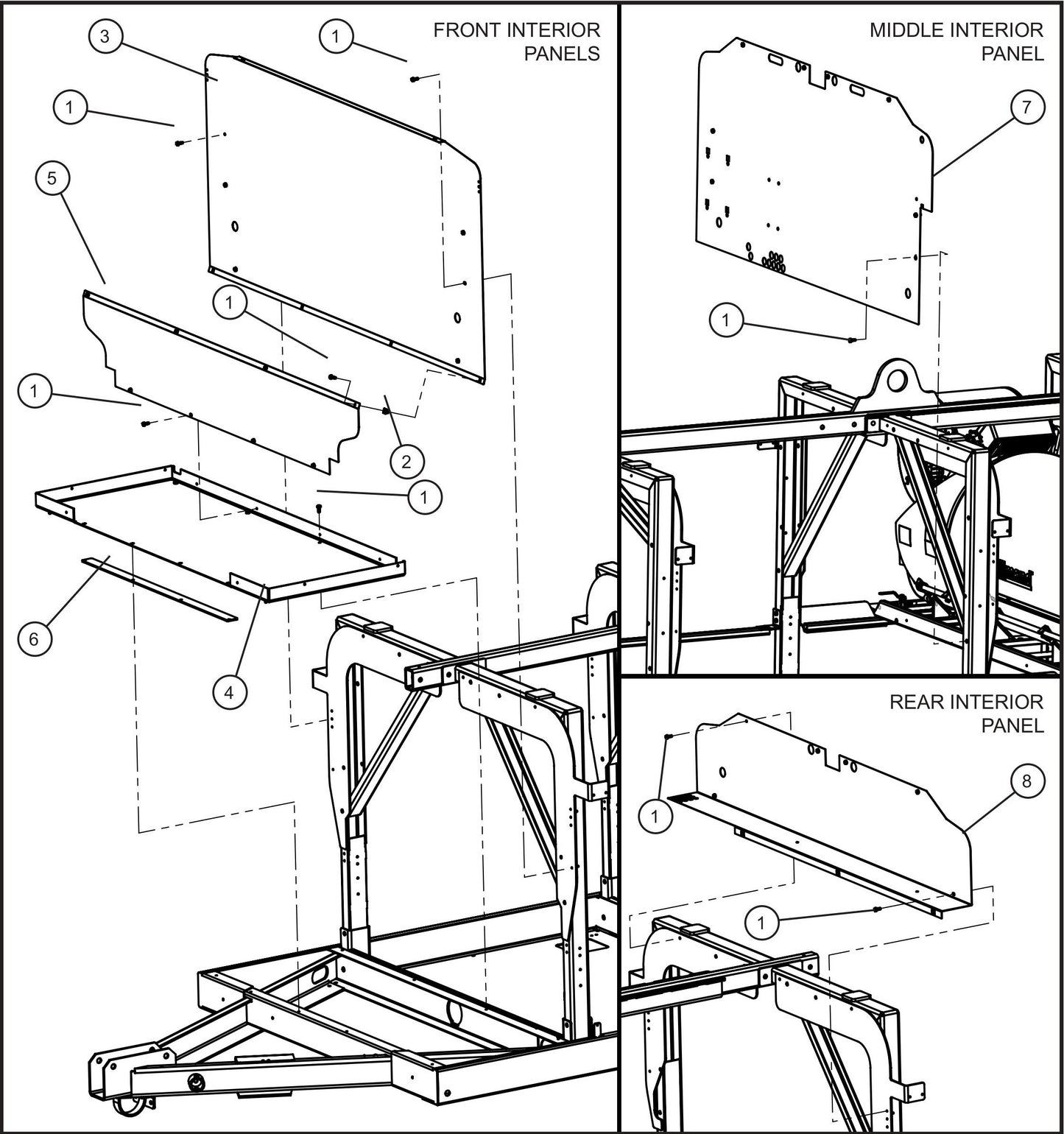Interior Divider Panels Assembly Parts for Maxi-Heat 1MBTU (36-000001 to 36-999999) by Allmand
