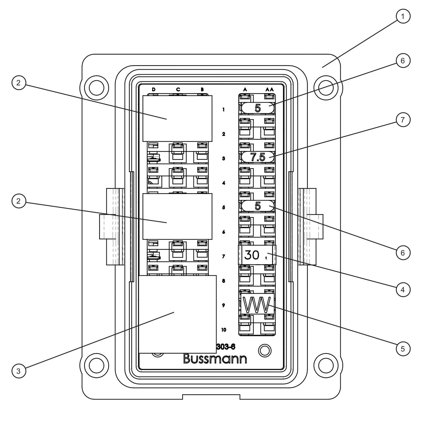 Deep Sea Control Panel Bussman PDM Fuse Box Assembly Parts for Maxi-Heat 1MBTU (36-000001 to 36-999999) by Allmand