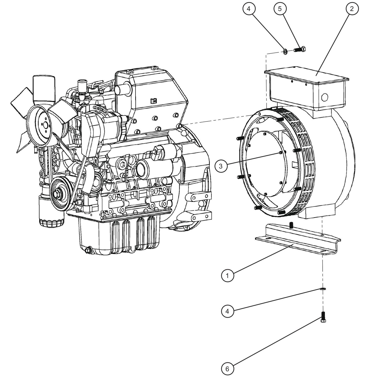 8kW Marathon Generator Assembly Parts for Maxi-Heat 1MBTU (36-000001 to 36-999999) by Allmand