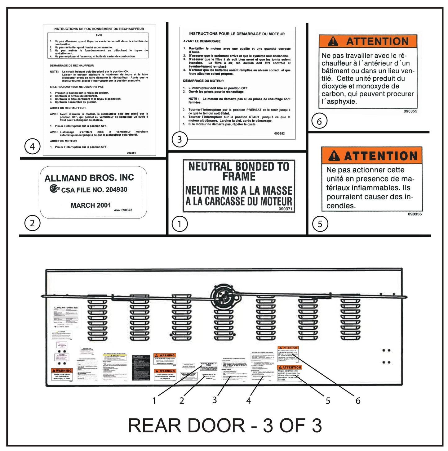 Maxi-Heat Decals (8 of 8) Assembly Parts for MAXI-HEAT MH-1000 (0001MXH12 and UP) by Allmand