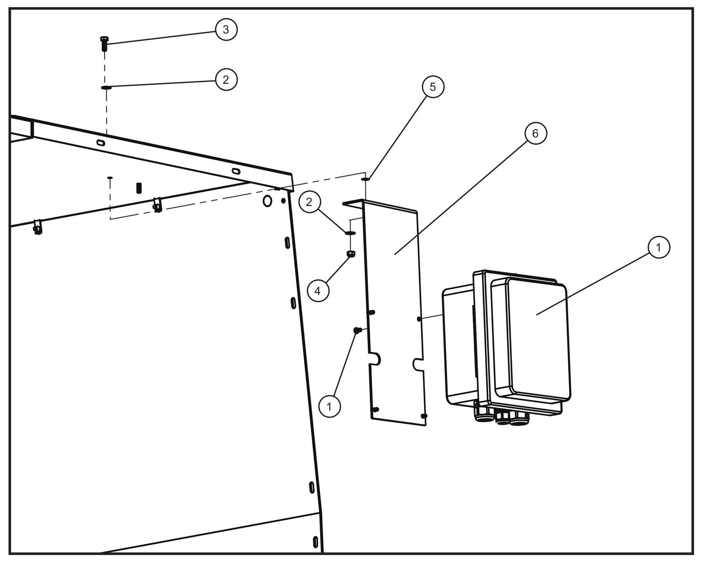 MH500iQ Junction Box Install Group Assembly Parts for MAXI-HEAT MH500iQ (14-000001 to 14-999999) by Allmand