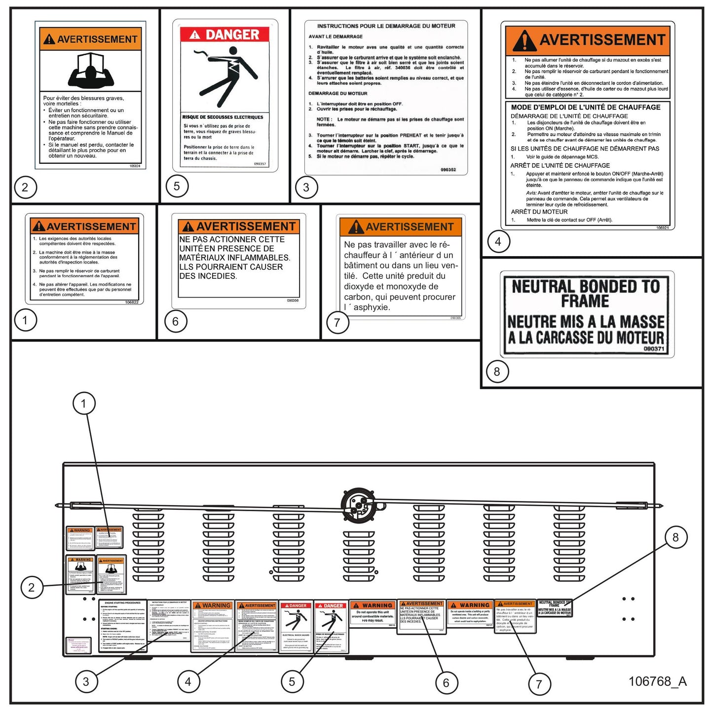 MH500iQ CSA Rear Door Decals Assembly Parts for MAXI-HEAT MH500iQ (14-000001 to 14-999999) by Allmand