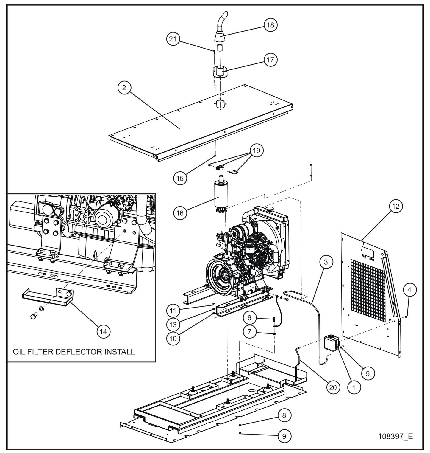 Isuzu 3CE1 Engine FCS Install Group Assembly Parts for MAXI-HEAT MH500iQ (14-000001 to 14-999999) by Allmand