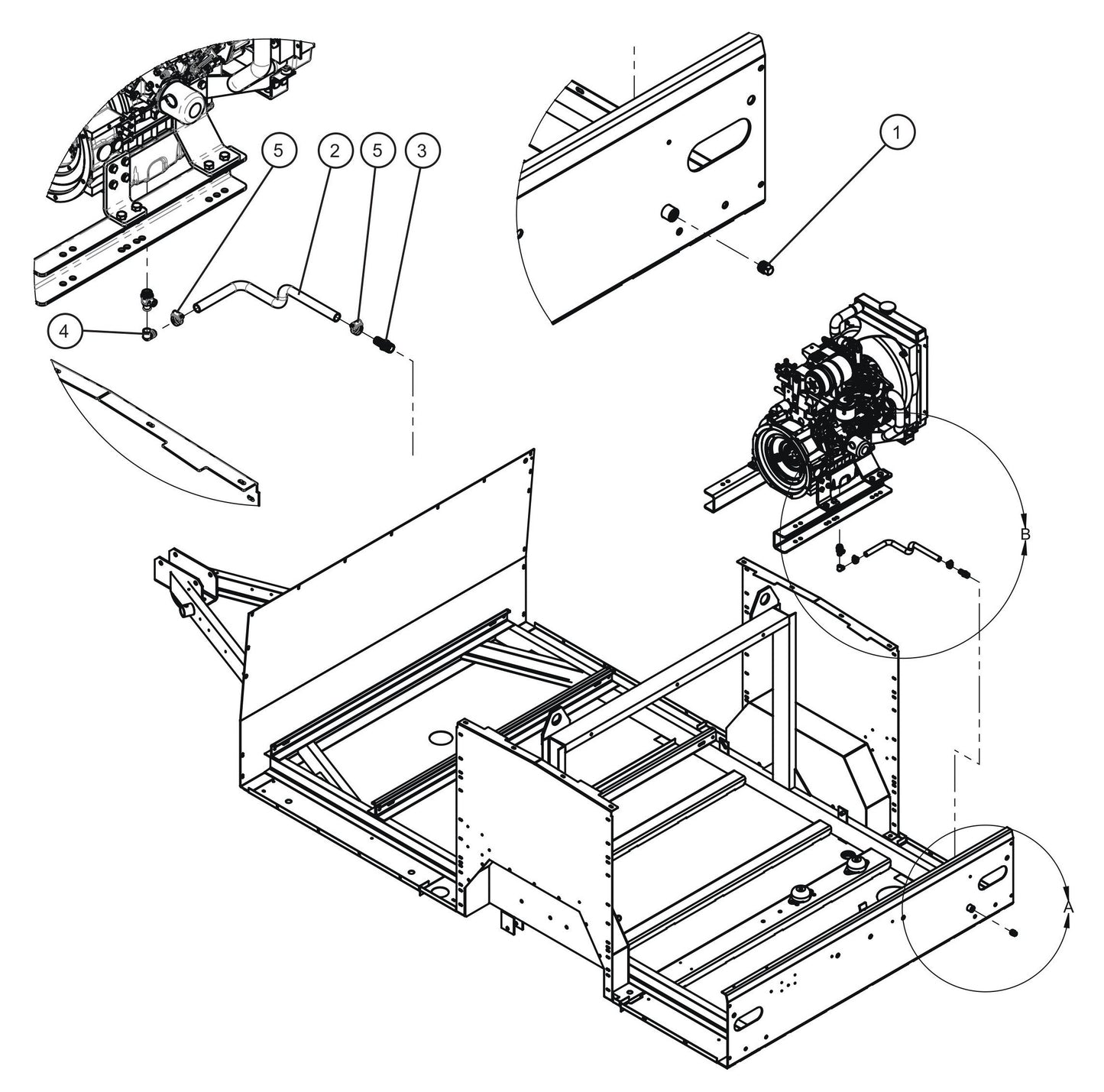 Isuzu 3CE1 Remote Oil Drain Group Assembly Parts for MAXI-HEAT MH500iQ (14-000001 to 14-999999) by Allmand