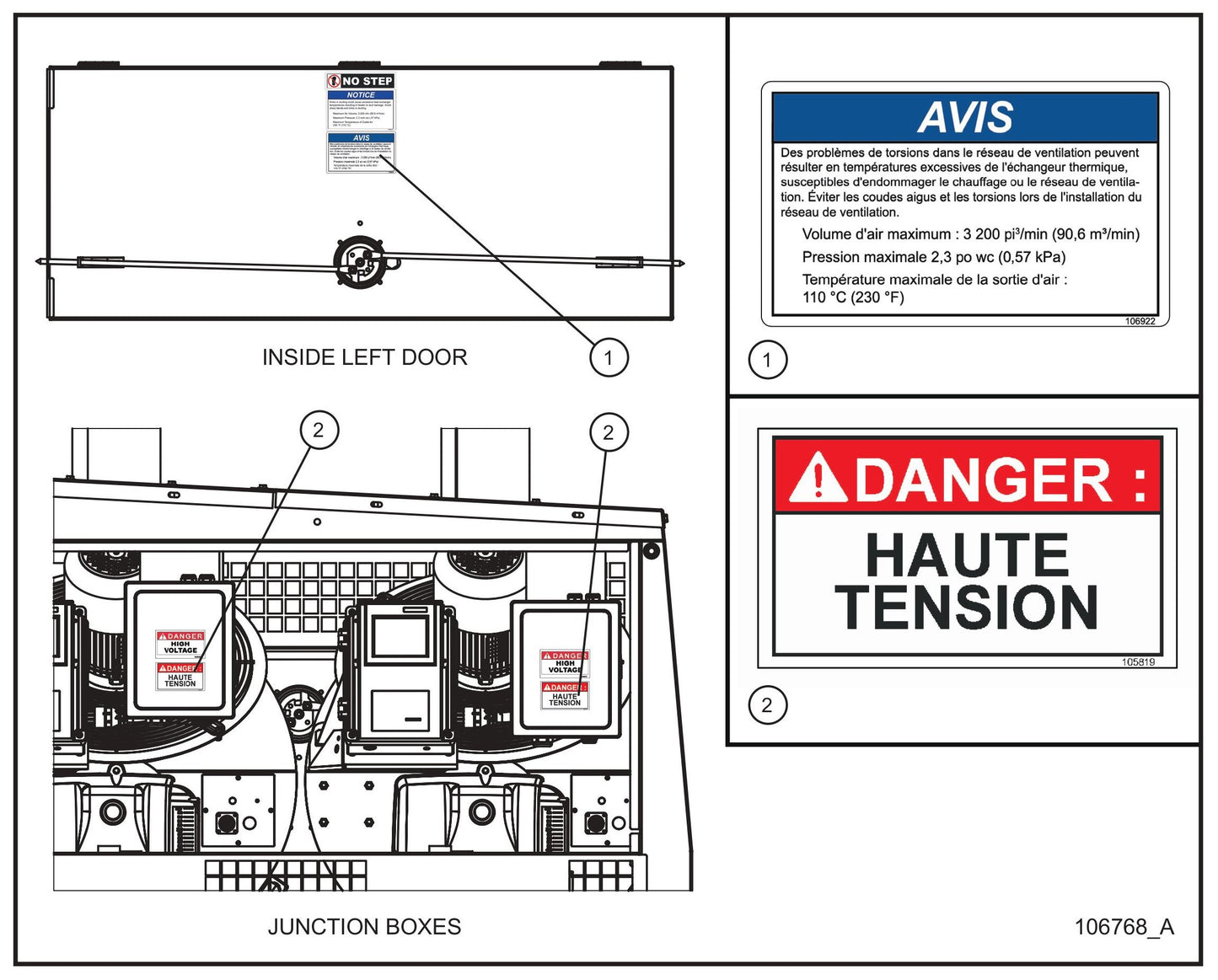 MH500iQ CSA Left Door and Junction Box Decals Assembly Parts for MAXI-HEAT MH500iQ (0001MH16 TO 9999MH16) by allmand