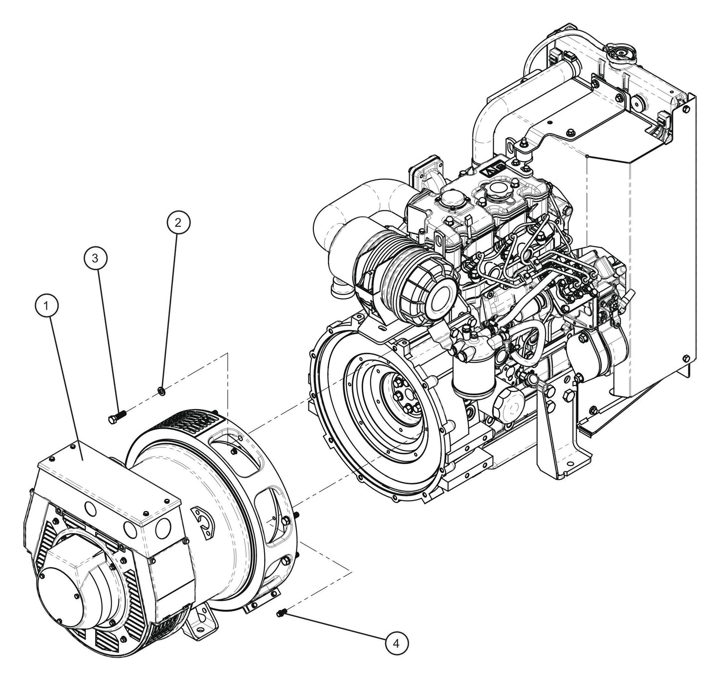 CAT Stamford (Cummins) 9kW Generator Assembly Parts for MAXI-HEAT MH500iQ (0001MH16 TO 9999MH16) by allmand