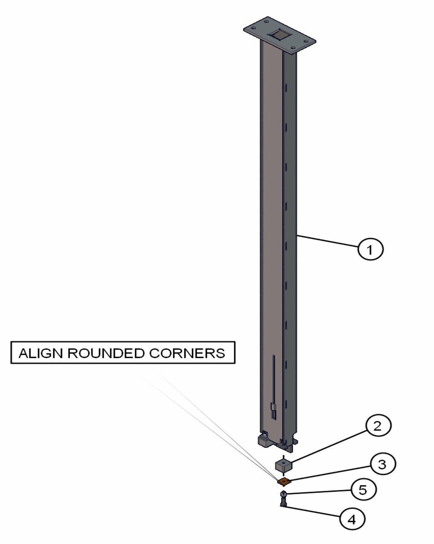 Section 7 Hydraulic Tower Assembly Parts for ML20B Series Maxi-Light (0001MXL08-0001MXL10) by Allmand