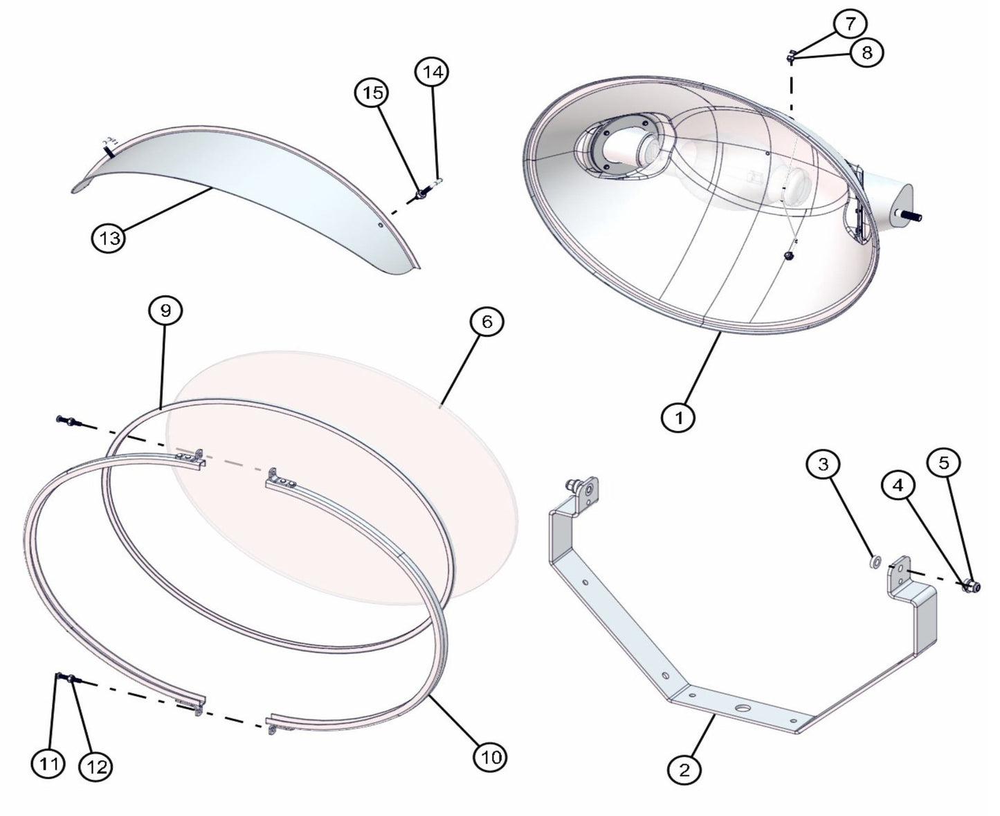 SHO Lamp Holder Assembly Parts for Maxi-Lite FCS AS3000 (0001MXL10 TO 9999MXL13) by Allmand