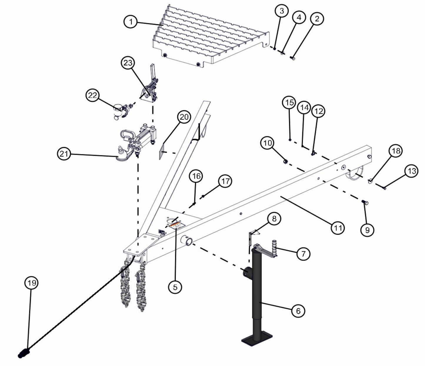 Removable Tongue Assembly Parts for Maxi-Lite FCS AS3000 (0001MXL10 TO 9999MXL13) by Allmand