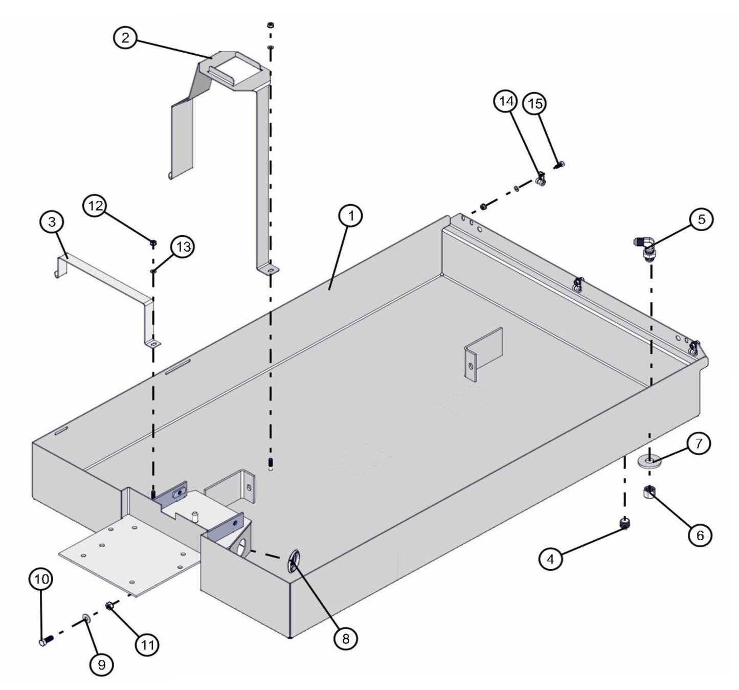 Kubota Containment Tray Assembly Parts for FCS Maxi-Lite 15-20KW (0001LV10 to 9999MLV12) by Allmand
