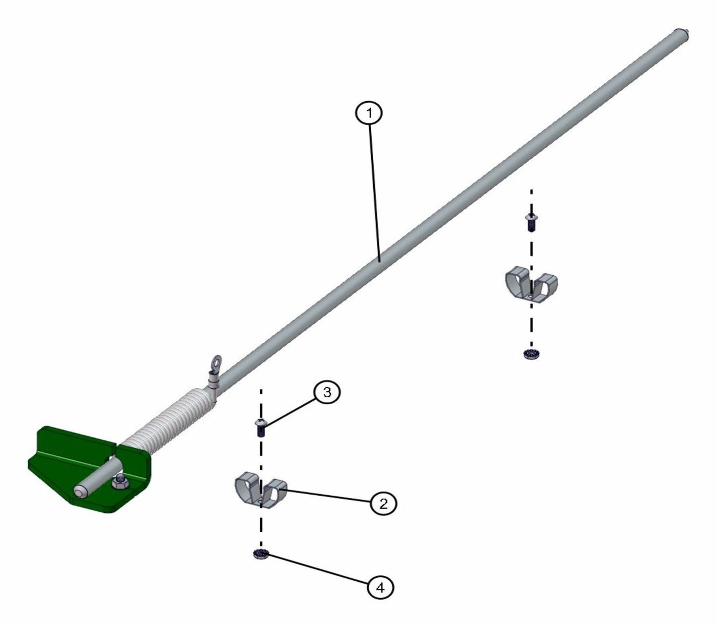 Ground Rod Assembly Parts for FCS Maxi-Lite 15-20KW (0001LV10 to 9999MLV12) by Allmand