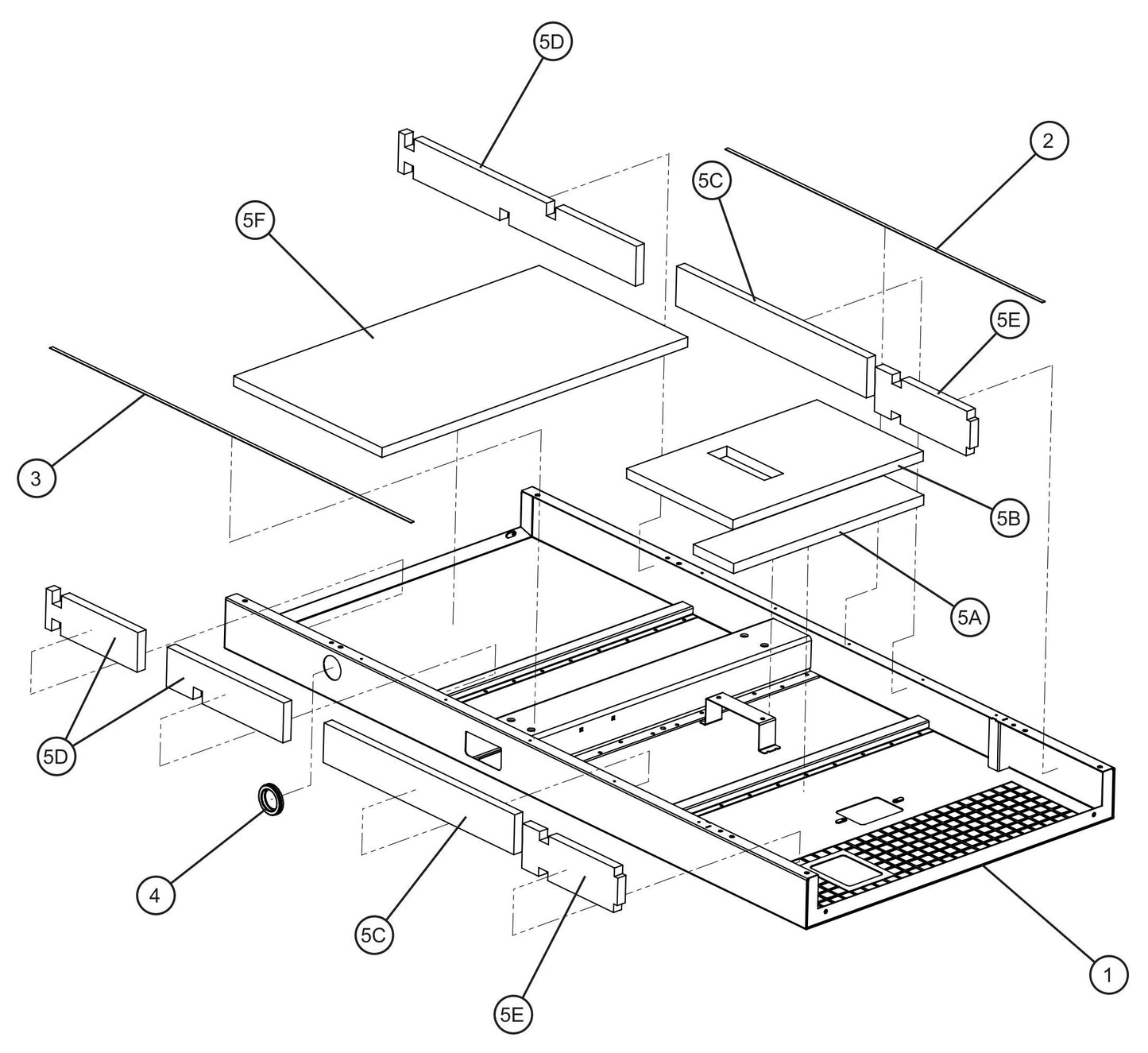 Top Side Panel (2 of 2) Assembly Parts for MAXI-POWER 45 (MP45) (49-000001 and UP) by Allmand