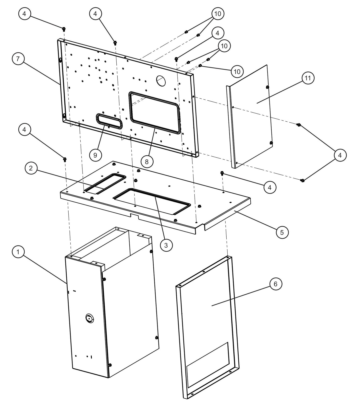 Control Box Interior Assembly Group (1 of 3) Parts for MAXI-POWER 45 (MP45) (49-000001 and UP) by Allmand